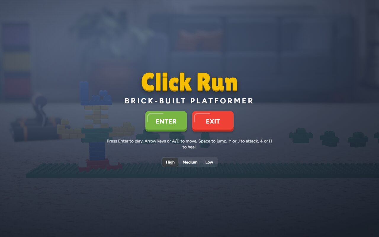 Click Run title screen